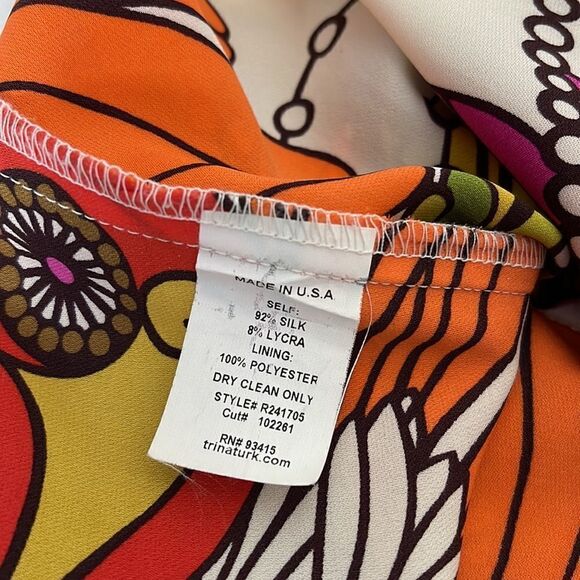 Trina Turk Silk Floral Printed Blouse P XS - Picture 8 of 8